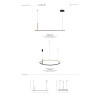 Люстра LED CLAUD 22808-WOOD Zuma Line чорний, золотий