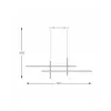 Люстра Zuma Line 22008P-BK/GD Edge Led 1x42W 3000K-6000K 1600Lm IP20