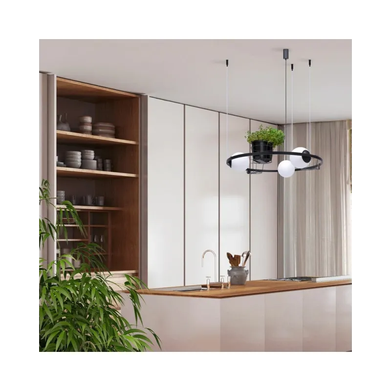 Люстра Zuma Line 5005 Plant E27 3x40W IP20 Чорна