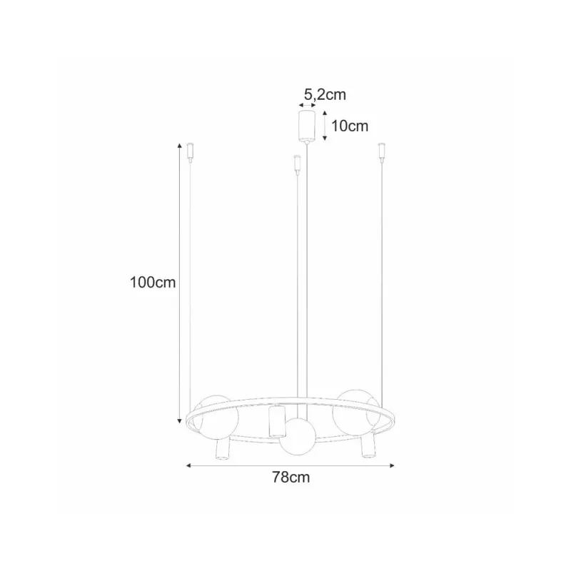 Люстра Zuma Line 5006 Orbit E27+GU10 6x40W IP20 Чорна