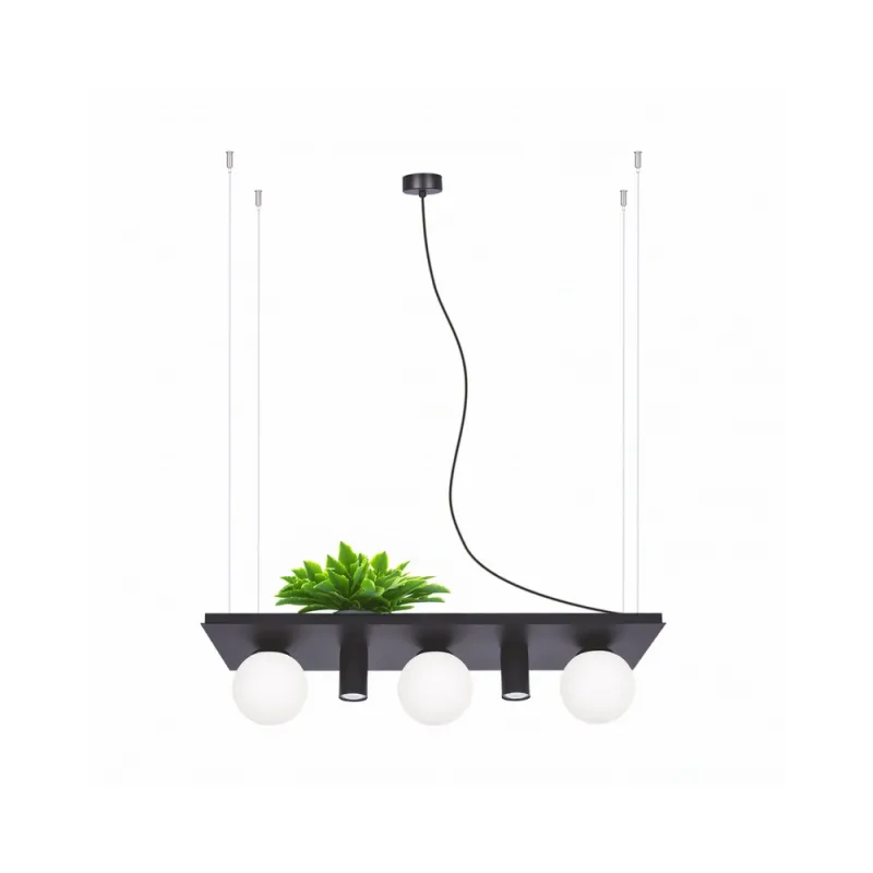 Люстра Zuma Line 5555 Shelf E14+GU10 5x10W IP20 Чорна