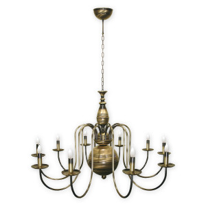 Люстра Lemir Lighting 19_10 MAX Kandelabr Max patyna E14 10x60W IP20