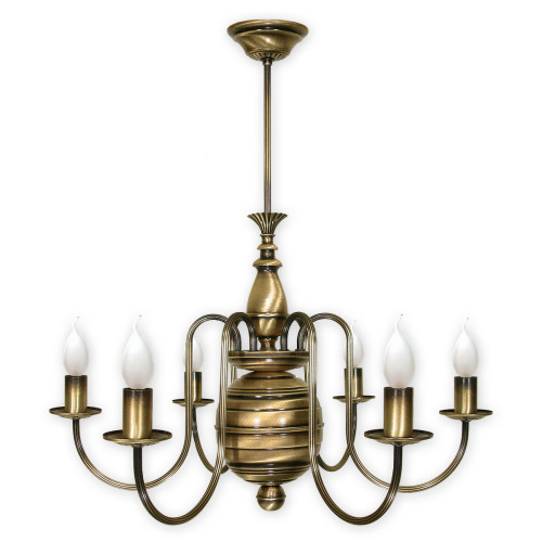 Люстра Lemir Lighting 193/W6 Kandelabr patyna E14 6x60W IP20