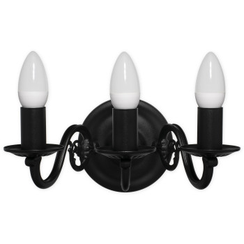 Бра Lemir Lighting 382 K3 CZA Cereus czarny matowy E14 3x60W IP20