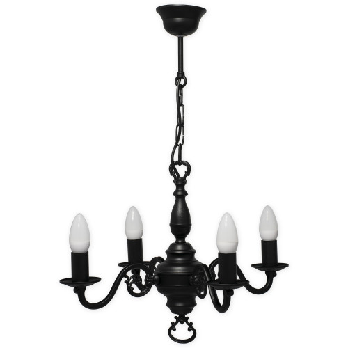 Люстра Lemir Lighting 384 W4 CZA Cereus czarny matowy E14 4x60W IP20