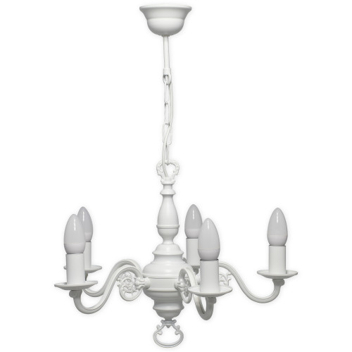 Люстра Lemir Lighting 385 W5 BIA Cereus biały matowy E14 5x60W IP20