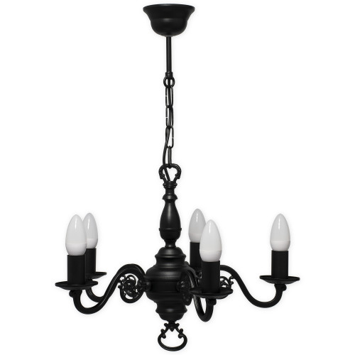 Люстра Lemir Lighting 385 W5 CZA Cereus czarny matowy E14 5x60W IP20