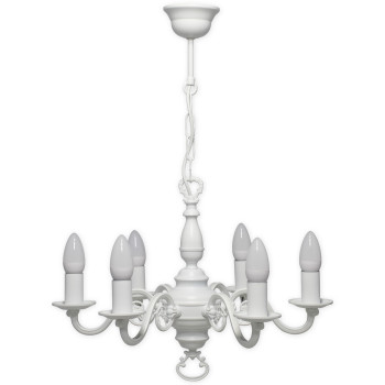 Люстра Lemir Lighting 386 W6 BIA Cereus biały matowy E14 6x60W IP20