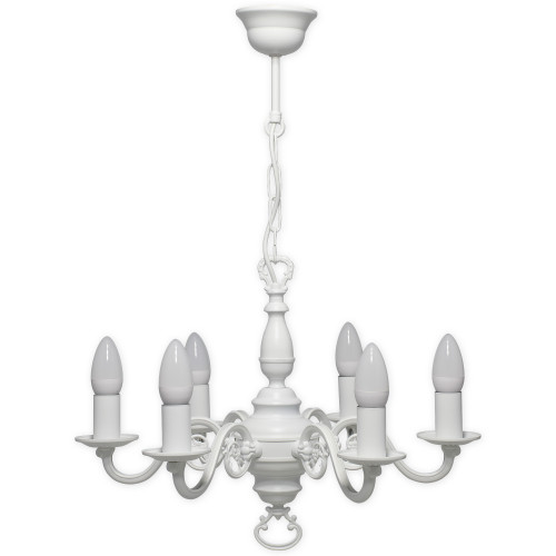 Люстра Lemir Lighting 386 W6 BIA Cereus biały matowy E14 6x60W IP20
