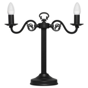 Настільна лампа Lemir Lighting 388 L2 CZA Cereus czarny matowy E14 2x60W IP20