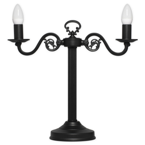 Настільна лампа Lemir Lighting 388 L2 CZA Cereus czarny matowy E14 2x60W IP20