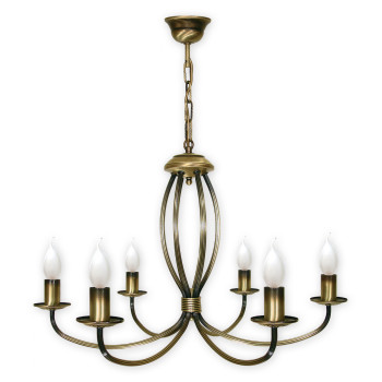Люстра Lemir Lighting 396/W6 Korona patyna E14 6x60W IP20