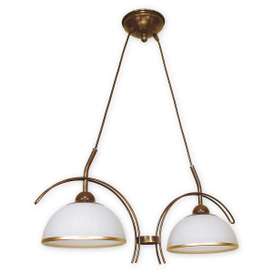 Люстра  Lemir Lighting O1482 BR Flex brązowy + zdobienie złotem E27 2x60W IP20