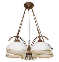 Люстра Lemir Lighting O1485 BR Flex brązowy + zdobienie złotem E27 5x60W IP20