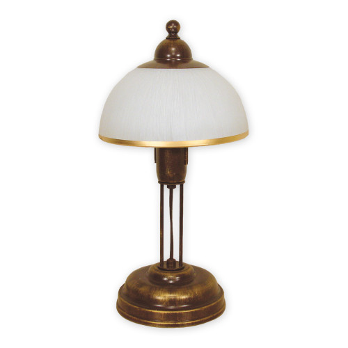 Настільна лампа Lemir Lighting O1488 BR Flex brązowy + zdobienie złotem E27 1x60W IP20
