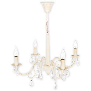 Люстра Lemir Lighting O1954 AB Velio antyczna biel E14 4x60W IP20