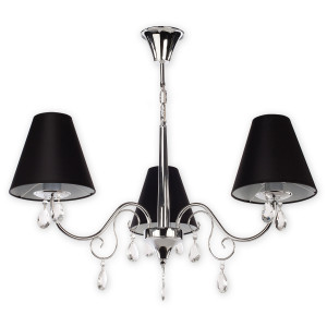 Люстра Lemir Lighting O1963 CH CZA Velio Abażur chrom + czarny E27 3x60W IP20