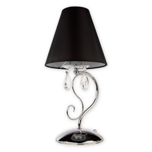 Настільна лампа Lemir Lighting O1968 CH CZA Velio Abażur chrom + czarny E27 1x60W IP20