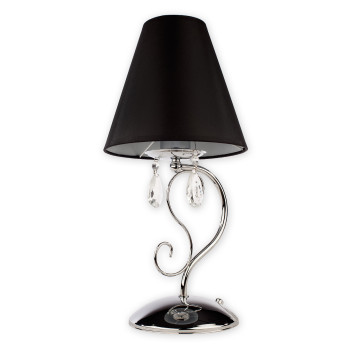 Настільна лампа Lemir Lighting O1968 CH CZA Velio Abażur chrom + czarny E27 1x60W IP20