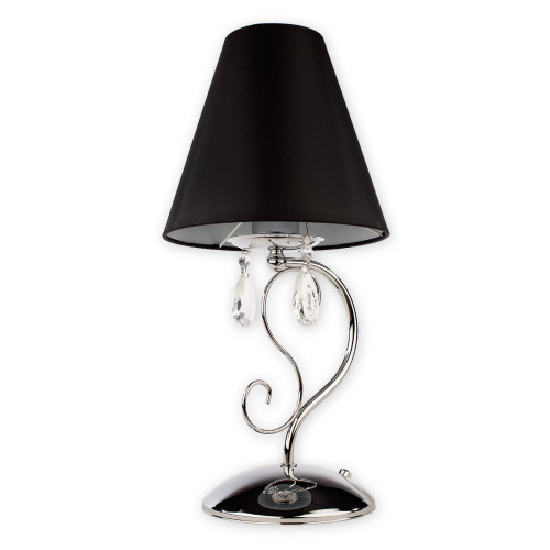 Настільна лампа Lemir Lighting O1968 CH CZA Velio Abażur chrom + czarny E27 1x60W IP20