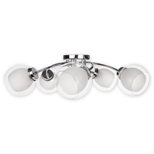 Люстра стельова Lemir Lighting O2045 P5 CH Dexy chrom E27 5x60W IP20
