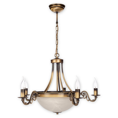 Люстра Lemir Lighting O2125 W7 PAT Arkadia patyna E14 + E27 7x60W IP20