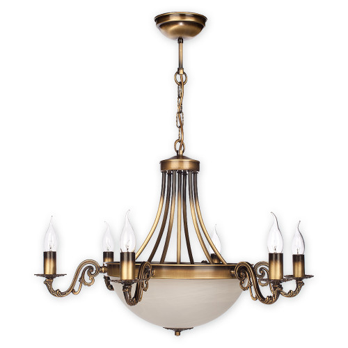 Люстра Lemir Lighting O2126 W8 PAT Arkadia patyna E14 + E27 8x60W IP20