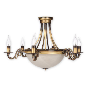 Люстра Lemir Lighting O2136 W8 PAT Arkadia Plus patyna E14 + E27 8x60W IP20