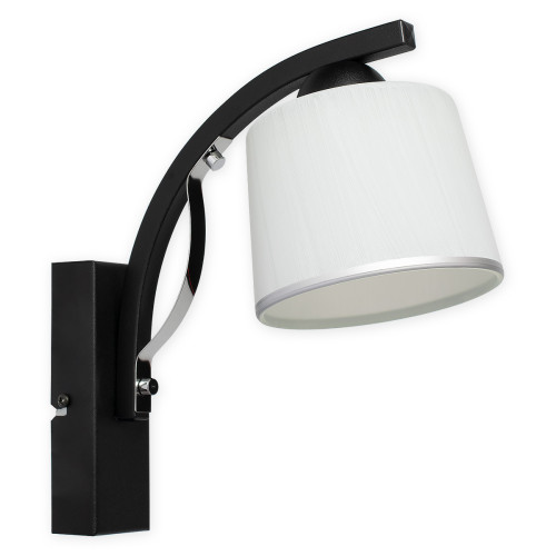 Бра Lemir Lighting O2280 K1 CZA Astred czarny matowy + chrom E27 1x60W IP20