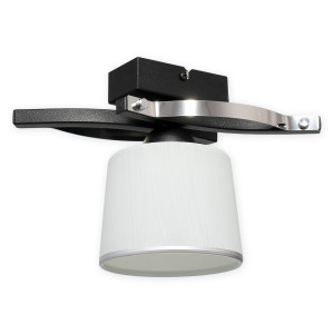 Світильник стельовий Lemir Lighting O2281 P1 CZA Astred czarny matowy + chrom E27 1x60W IP20
