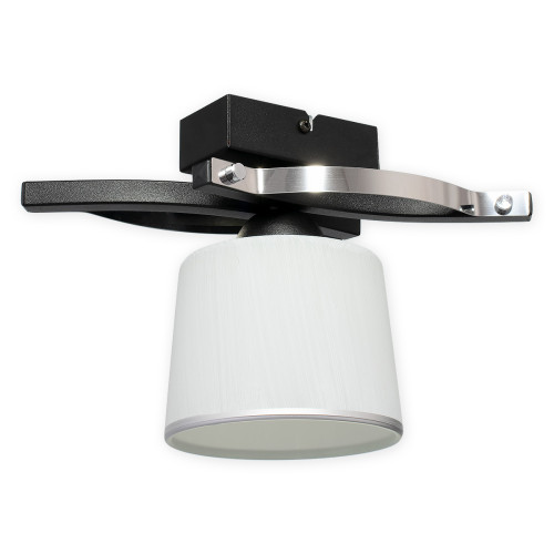 Світильник стельовий Lemir Lighting O2281 P1 CZA Astred czarny matowy + chrom E27 1x60W IP20
