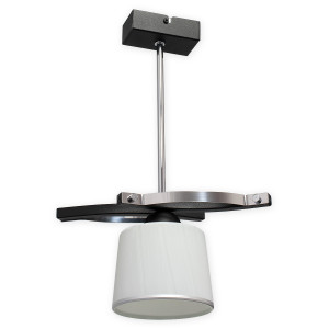 Підвісна люстра Lemir Lighting O2281 W1 CZA Astred czarny matowy + chrom E27 1x60W IP20