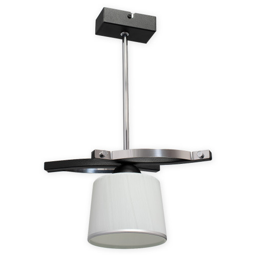 Підвісна люстра Lemir Lighting O2281 W1 CZA Astred czarny matowy + chrom E27 1x60W IP20