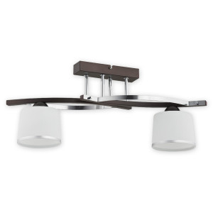 Люстра стельова Lemir Lighting O2282 W2 RW Astred rdza wenge + chrom E27 2x60W IP20