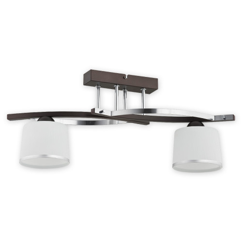 Люстра стельова Lemir Lighting O2282 W2 RW Astred rdza wenge + chrom E27 2x60W IP20