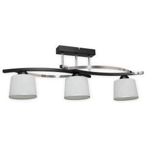 Люстра стельова Lemir Lighting O2283 W3 CZA Astred czarny matowy + chrom E27 3x60W IP20