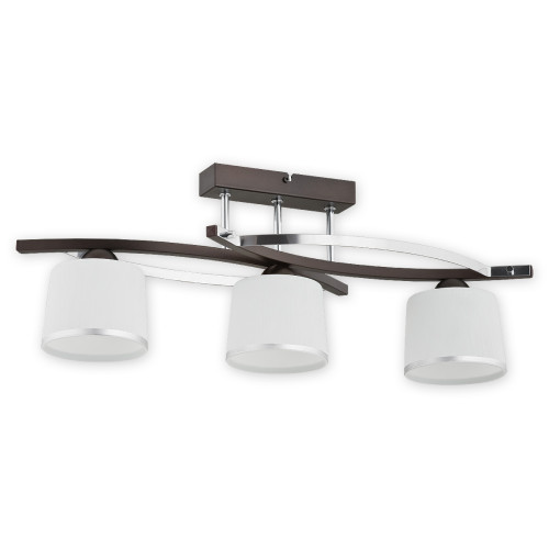 Люстра стельова Lemir Lighting O2283 W3 RW Astred rdza wenge + chrom E27 3x60W IP20
