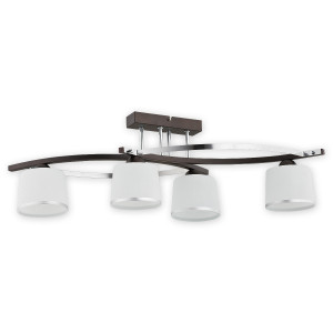 Люстра стельова Lemir Lighting O2284 W4 RW Astred rdza wenge + chrom E27 4x60W IP20
