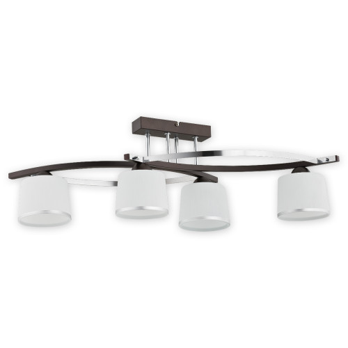 Люстра стельова Lemir Lighting O2284 W4 RW Astred rdza wenge + chrom E27 4x60W IP20