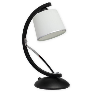 Настільна лампа Lemir Lighting O2288 L1 CZA Astred czarny matowy + chrom E27 1x60W IP20
