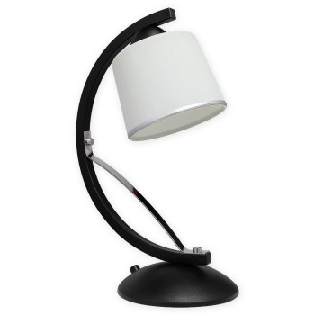 Настільна лампа Lemir Lighting O2288 L1 CZA Astred czarny matowy + chrom E27 1x60W IP20
