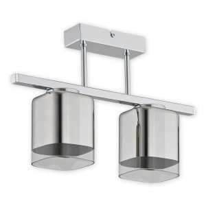Люстра стельова Lemir Lighting O2312 P2 CH Savia chrom E27 2x60W IP20