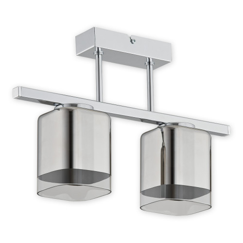 Люстра стельова Lemir Lighting O2312 P2 CH Savia chrom E27 2x60W IP20