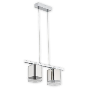 Люстра підвісна Lemir Lighting O2312 W2 CH Savia chrom E27 2x60W IP20