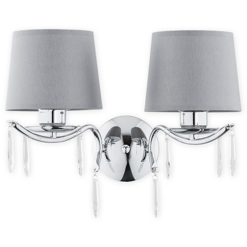 Бра Lemir Lighting O2481 K2 CH Agila chrom E27 2x60W IP20