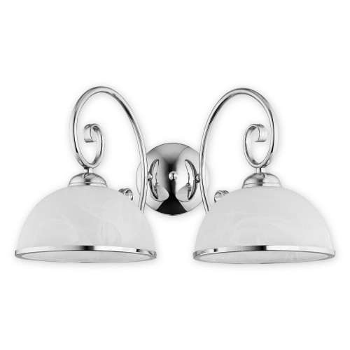 Бра Lemir Lighting O2491 K2 CH Indra chrom E27 2x60W IP20