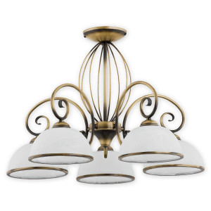 Люстра Lemir Lighting O2495 W5 PAT Indra patyna E27 5x60W IP20