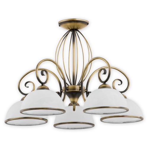Люстра Lemir Lighting O2495 W5 PAT Indra patyna E27 5x60W IP20