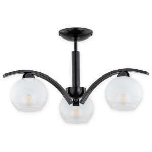 Люстра Lemir Lighting O2523 W3 CZA Leo czarny połysk E27 3x60W IP20
