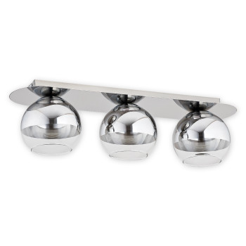 Люстра стельова Lemir Lighting O2543 P3 CH Colours chrom + przezroczysty E27 3x60W IP20